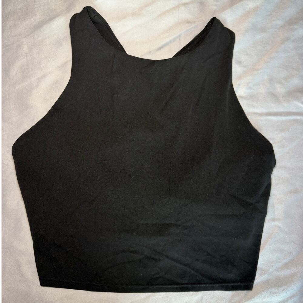 Athleta Black Long Line Bra Top Size Small